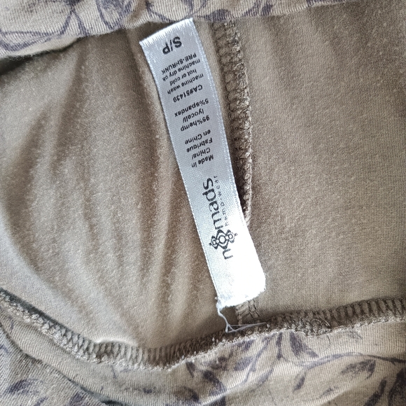 Long Patterned Hemp Maxi Skirt with Slit - Picture 6 of 6